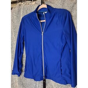 Greg Norman Performance‎ Golf Jacket Royal Blue Full Zip M M Athletic Track Top